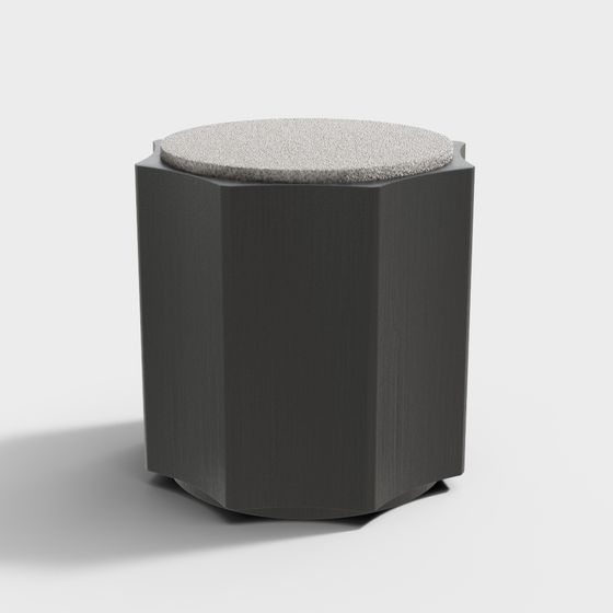 Modern Hexagonal Stool 3D model