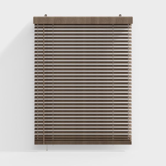 Stylish Wooden Blinds 3D model for Interior Design