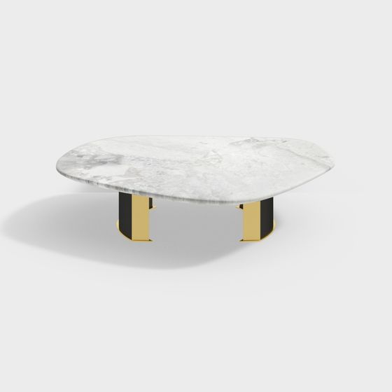 Elegant Marble Round Table 3D model