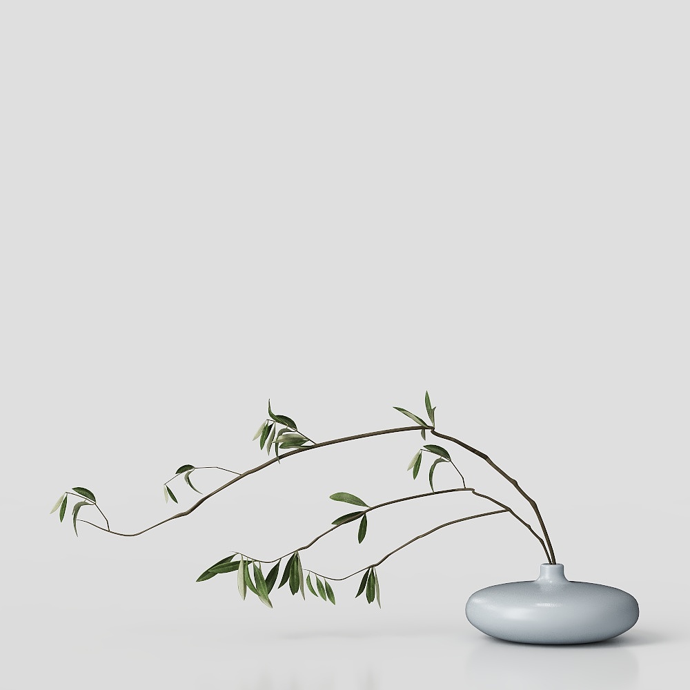 New Chinese-Style Tea Room Vase Greenery