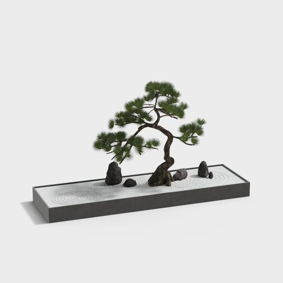 Tranquil Low-Poly Pine Tree 3D model