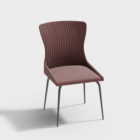 Streamlined Dining Chair 3D model