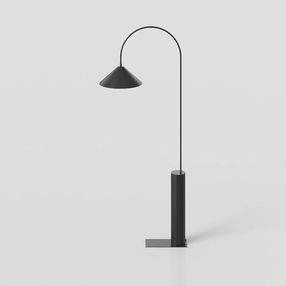Elegant Arc Floor Lamp 3D model