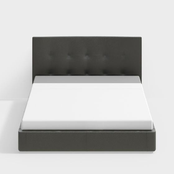 Stylish Minimalist 3D Bed Frame Model for Modern Spaces