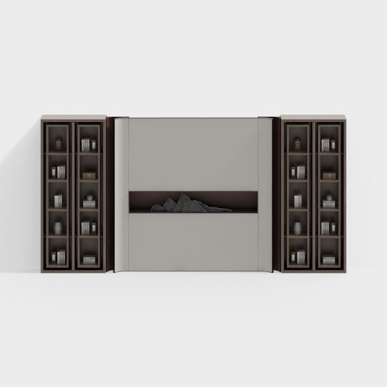 Invisible Fireplace Cabinet 3D model