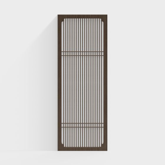 Neo Chinese Style Tea Room Screen Partition in Brown