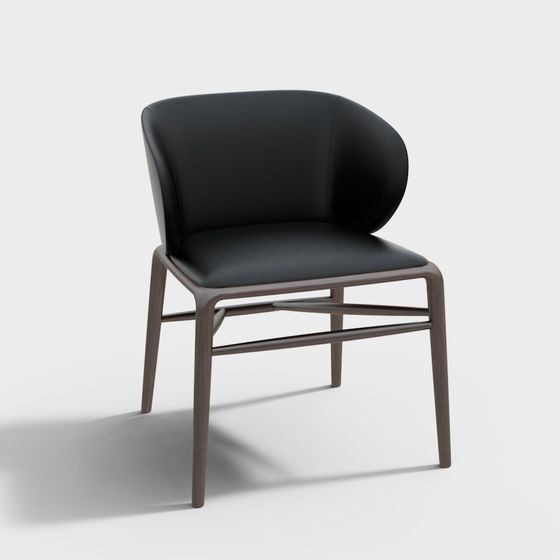 Кресло Carlton L4 из черной кожи 2522-