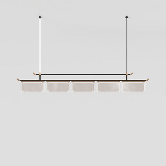 新中式ティールームの透明ペンダントランプ