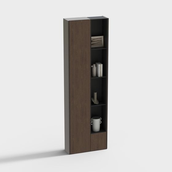 Urban Bookshelf 3D model for Modern Aesthetics