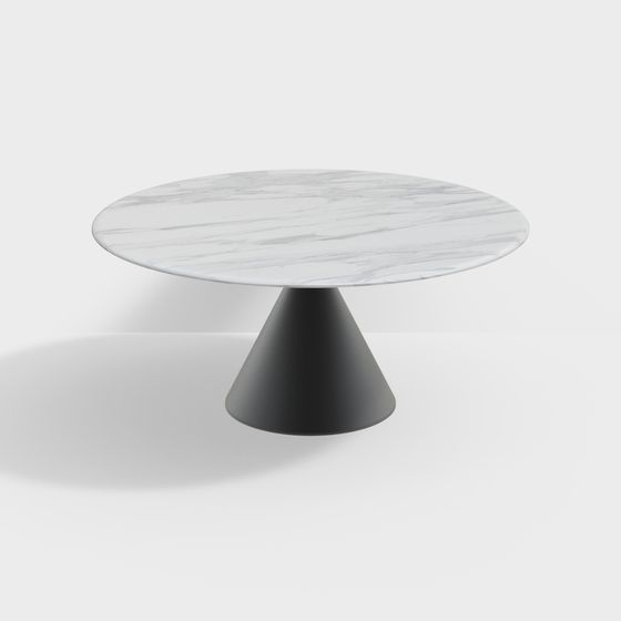 Elegant Marble Round Table 3D model