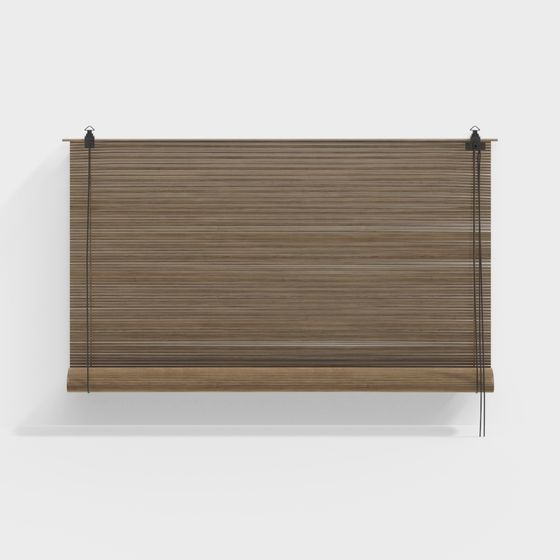 Stylish Wooden Louvered Shutters 3D model