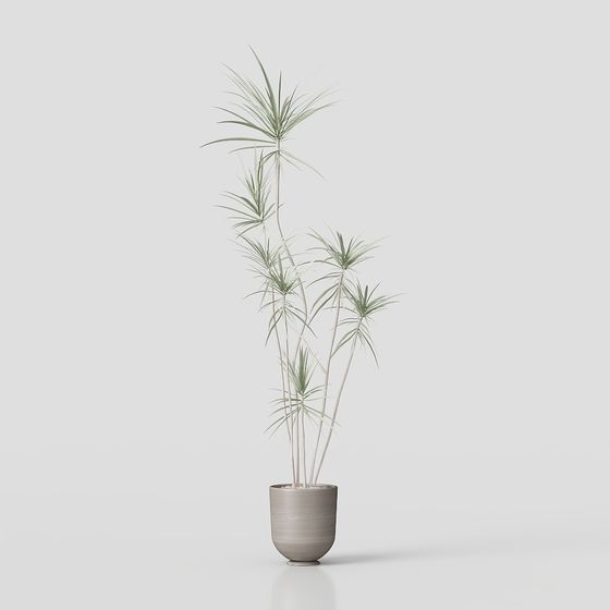 Stylish Indoor Plant Pot 3D model for Creative Projects