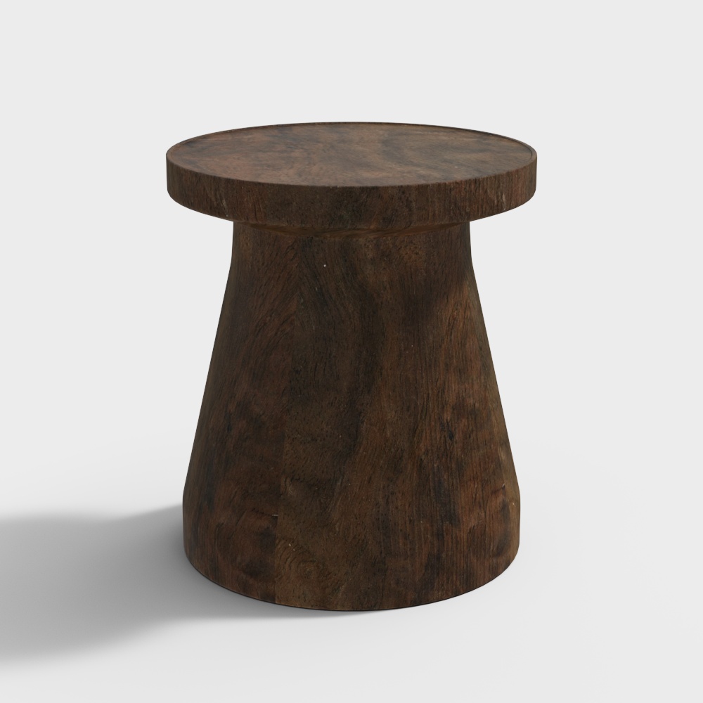 เก้าอี้กลมไม้จริงในห้องกู่เจิงสไตล์จีนใหม่