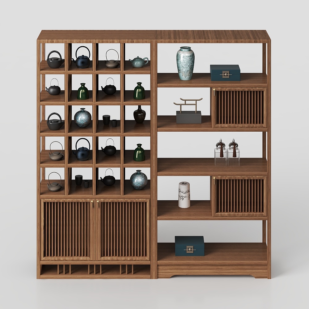 Antique Shelf for Zen Style Neo Chinese Tea Room