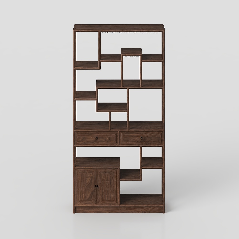 New Chinese-Style Zen Tea Room Antique Shelf