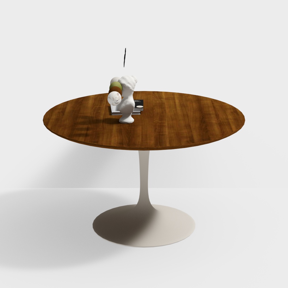 Vintage Round Table - Dining Table Meeting Table - Plaster Book 3D Model ID_1162207862