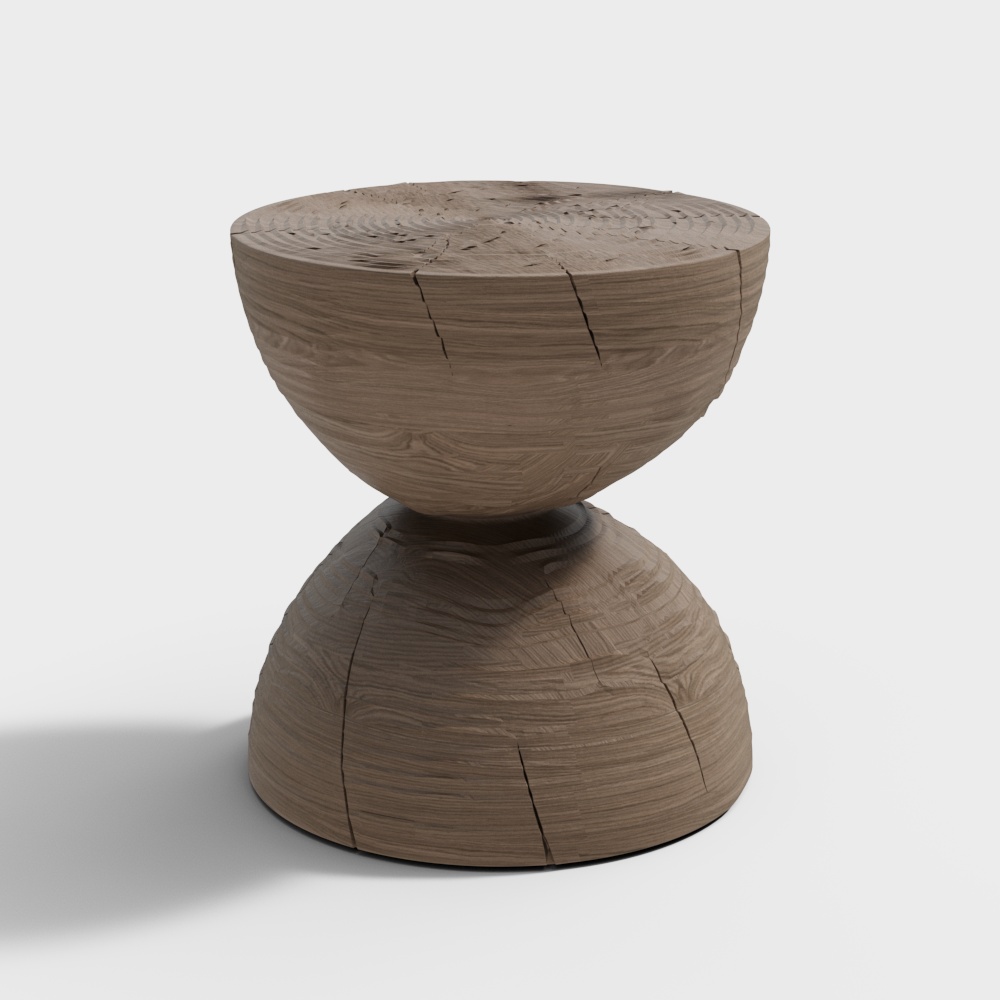 Neo-Chinese Style Solid Wood Round Tea Room Chair