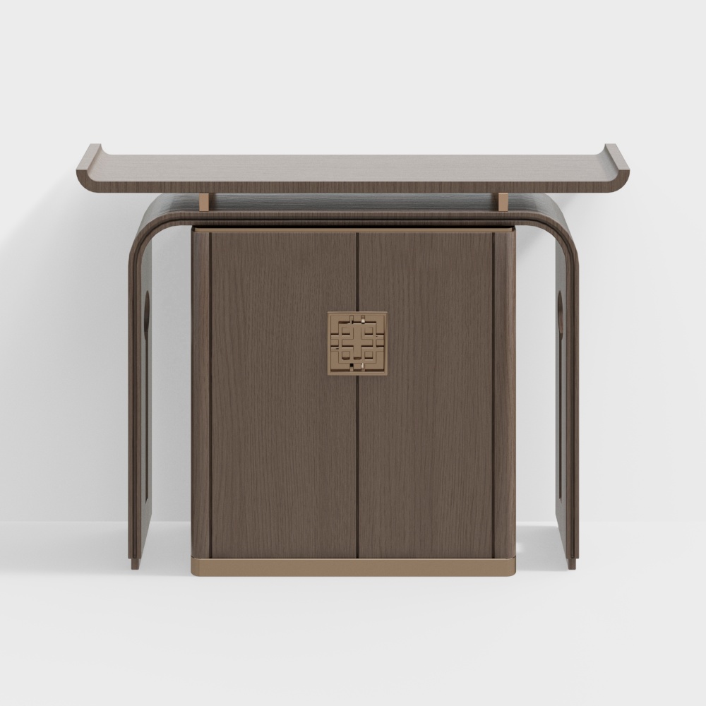 Neuer chinesischer Teeraum Massivholz Eingangsbereich Schrank