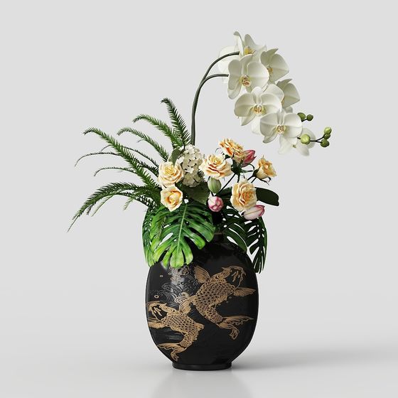 Elegant Vase Low-Polygon 3D Model