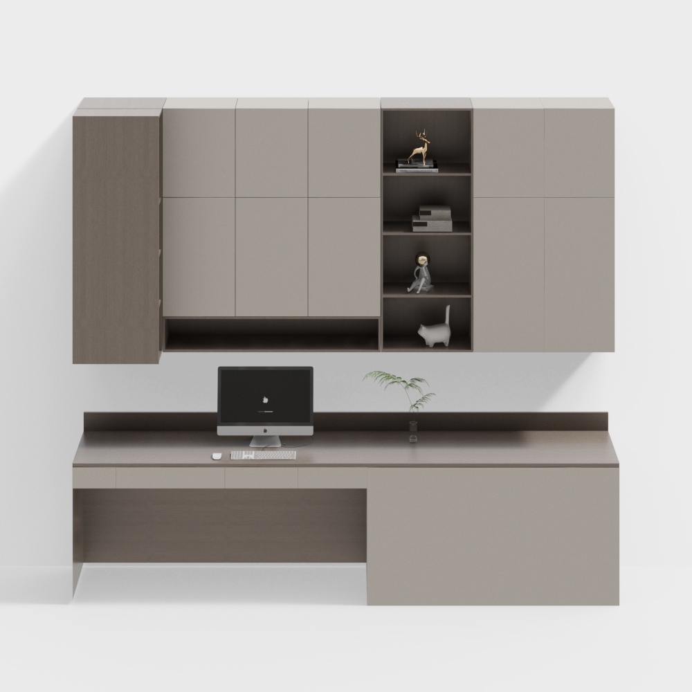 Urban Workspace 3D Model – Low-Poly Modern Office