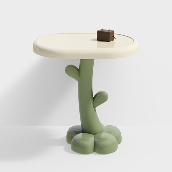 Charming Low-Poly Round Table 3D Model