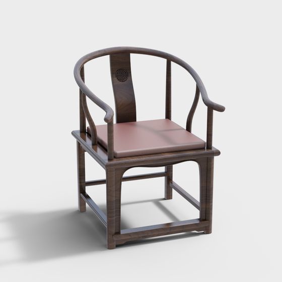 Chinese Circle Chair 3D model with Modern Design