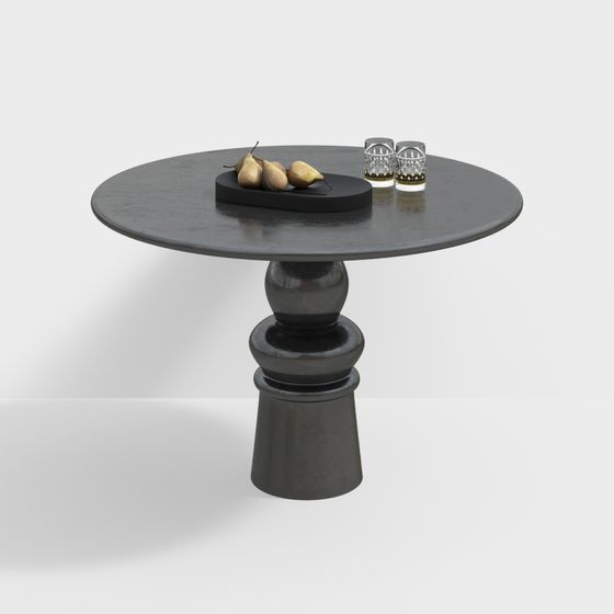 Minimalist Round Table 3D model