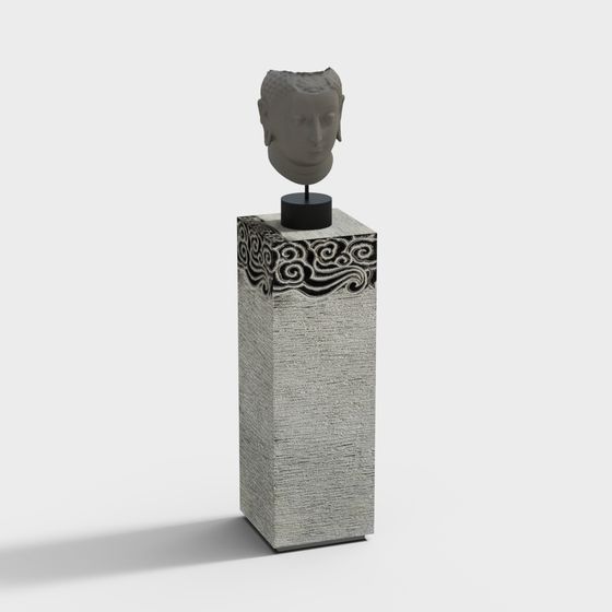 新中式茶室佛像雕塑裝飾