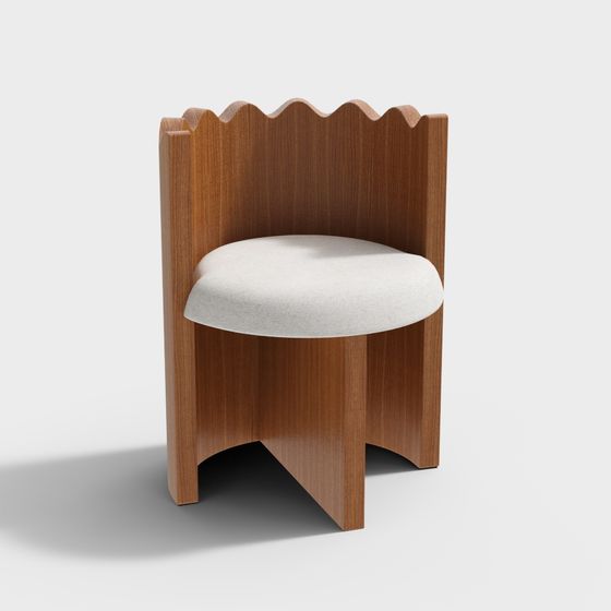 Wavy Chair 3D model for Modern Interiors