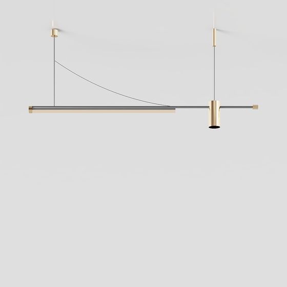 Elegant Low-Polygon 3D Model Lighting Fixture