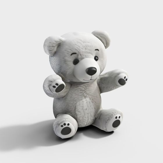 Adorable 3D Bear Model for Creative Projects
