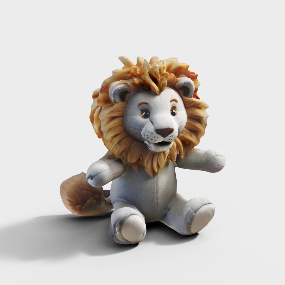 Charming Low-Poly Lion 3D Model for Creative Projects