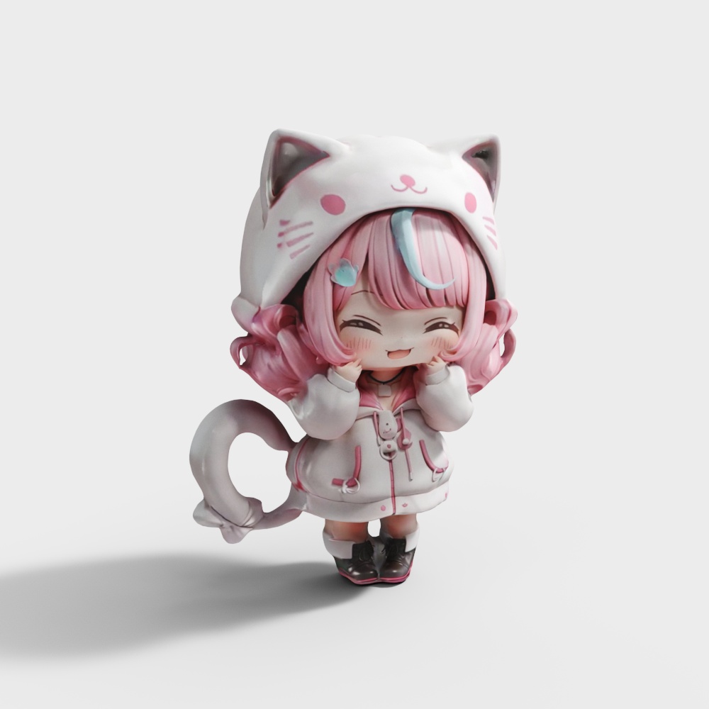 Cute Cartoon Little Girl Figure Display Item