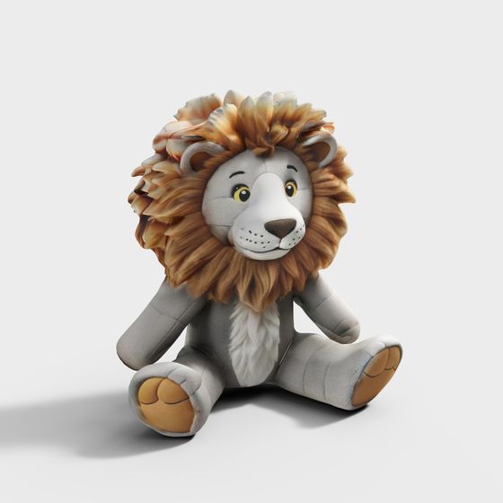 Charming Low-Poly Lion Cub 3D Model