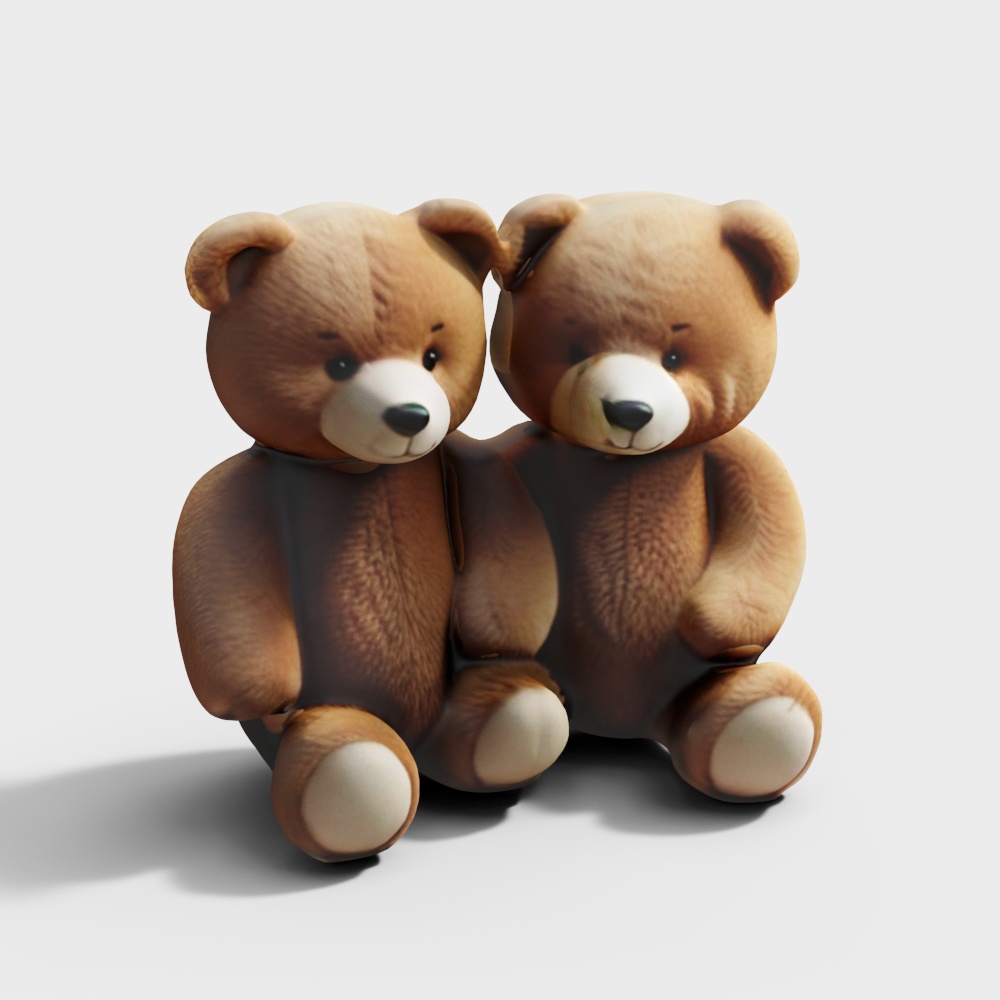 Charming Plush Bear 3D Model for Creative Projects