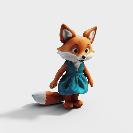 Charming Furry 3D Model for Playful Projects