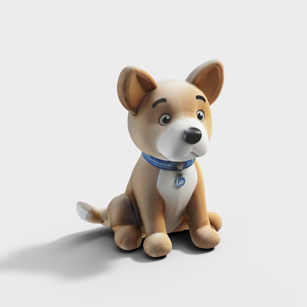 Cartoon Sitting Posture Puppy Plush Toy