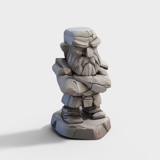 Intriguing Dwarf 3D Model for Fantasy Projects