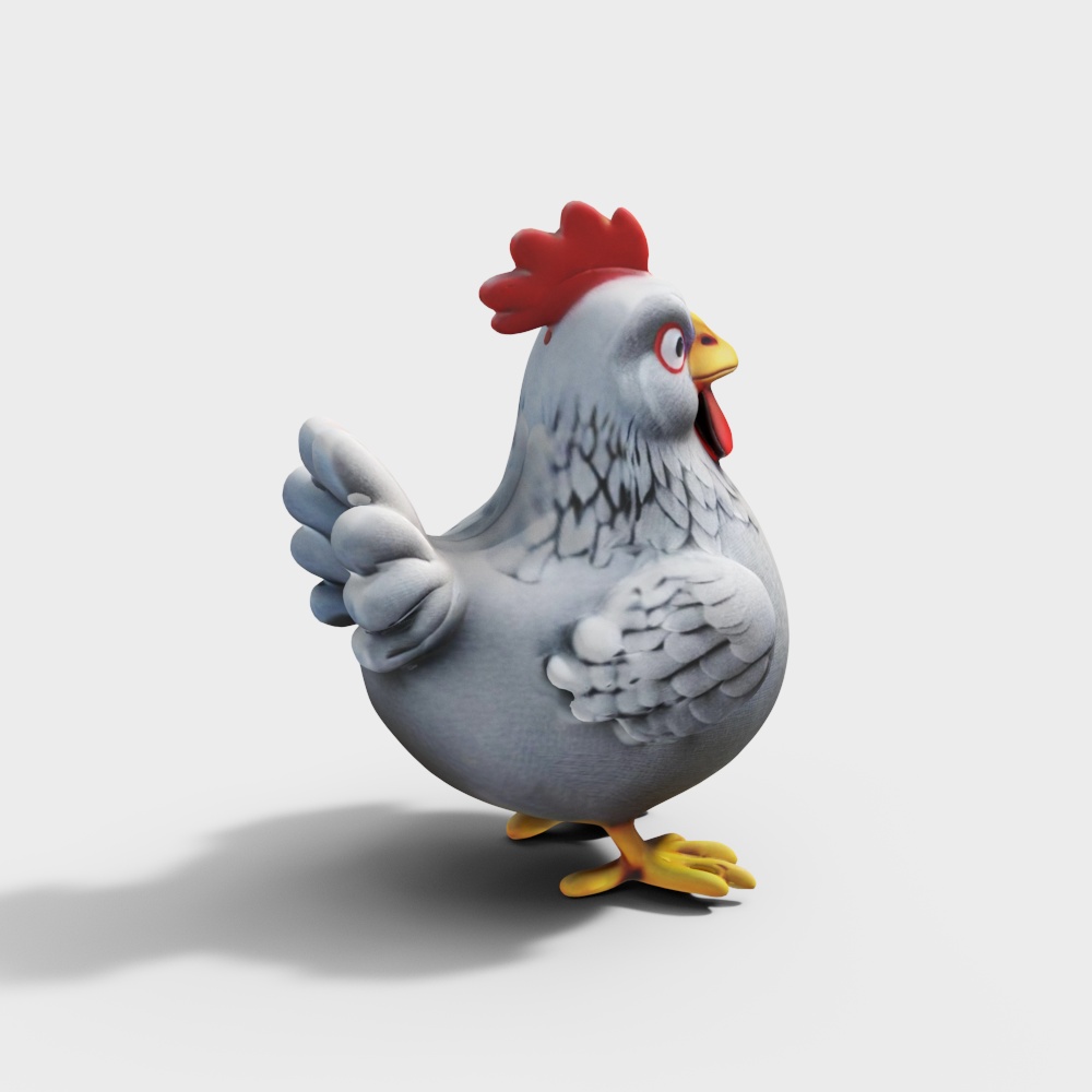 Charming Cozy Hen 3D model