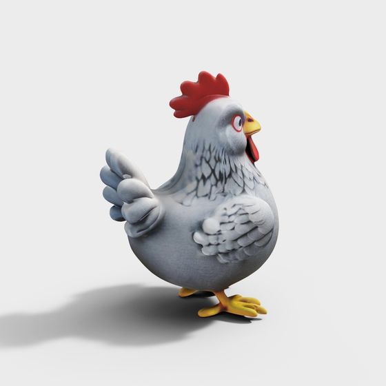 Charming Cozy Hen 3D model