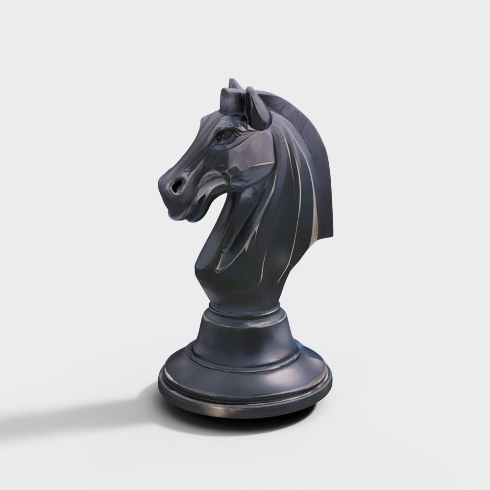 Knight Chess Head 3D model