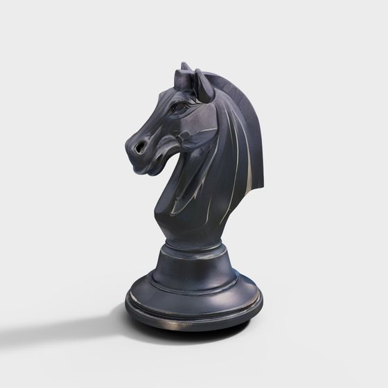 Knight Chess Head 3D model for Creative Projects
