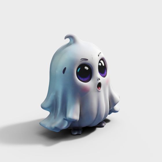 Whimsical Ghostie 3D Model for Creative Projects