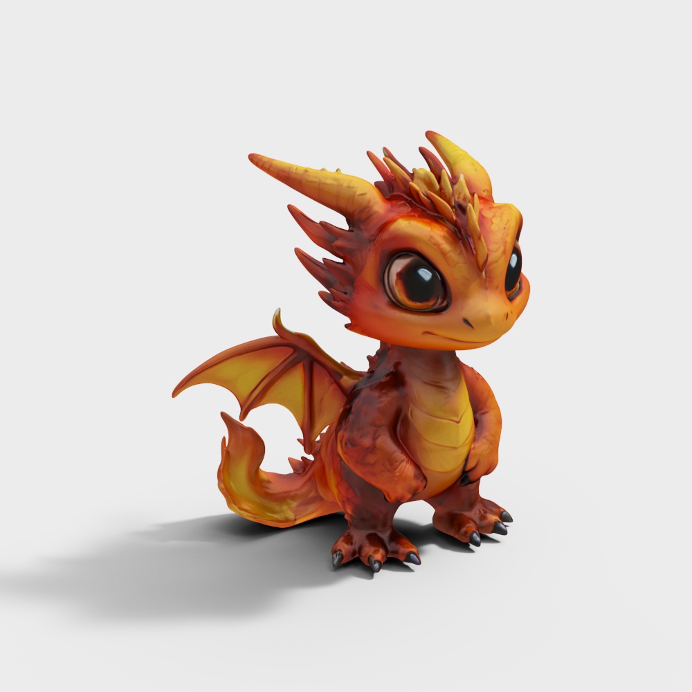 Ornement de petit dragon en cartoon