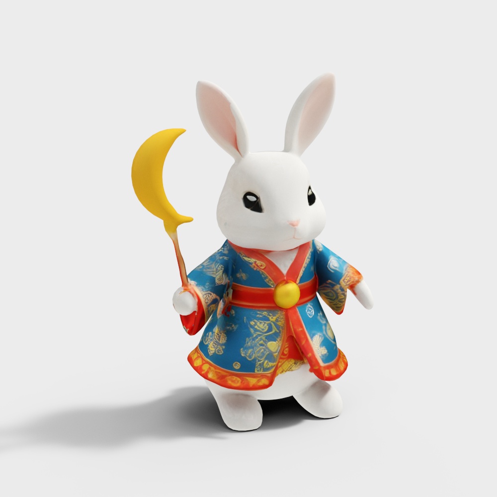 Cartoon-style Mid-Autumn Festival Jade Rabbit plush toy