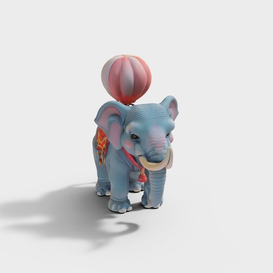 Whimsical Balloon Elephant 3D Model