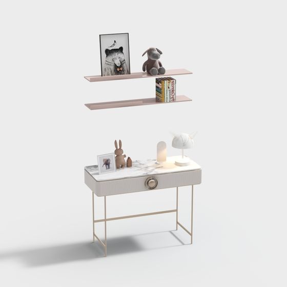 Minimalist Console Table 3D model for Modern Interiors