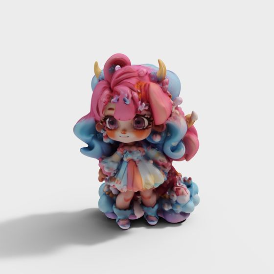 Charming Rainbow Fairy 3D model