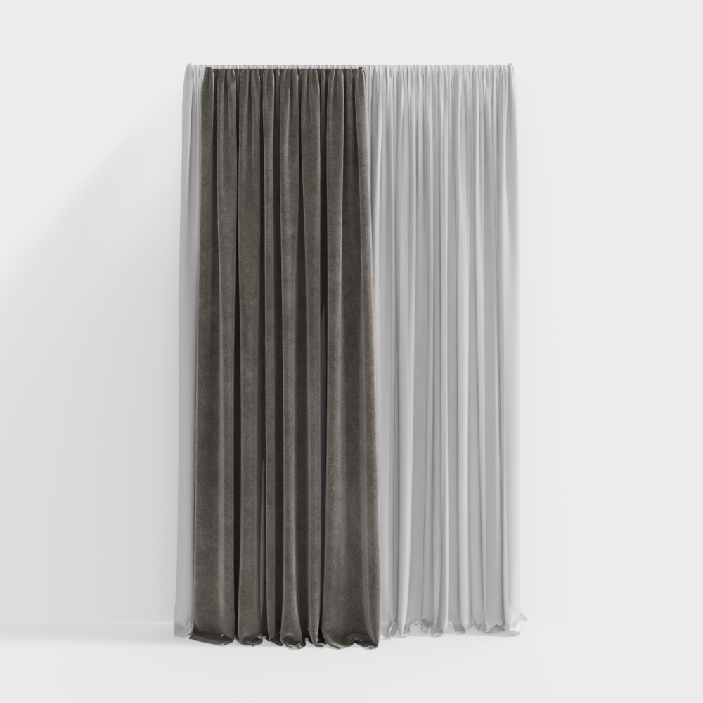 New Chinese Song-style Tea Room Curtain Fabrics