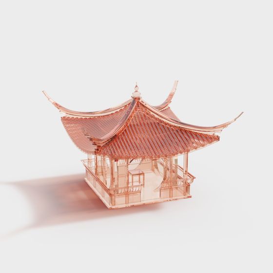 Elegant Transparent Pavilion 3D model for Creative Designs